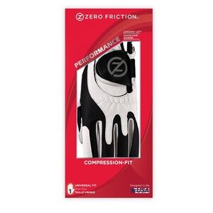 ZeroFriction Junior Performance SyntheticGolfGlove, Universal-Fit,White LeftHand